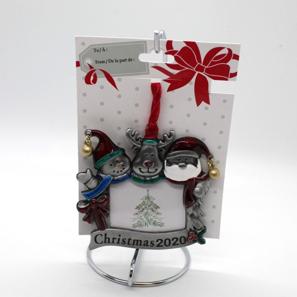 Studio Decor Metal Christmas Characters Picture Frame Personalize Ornament NEW
